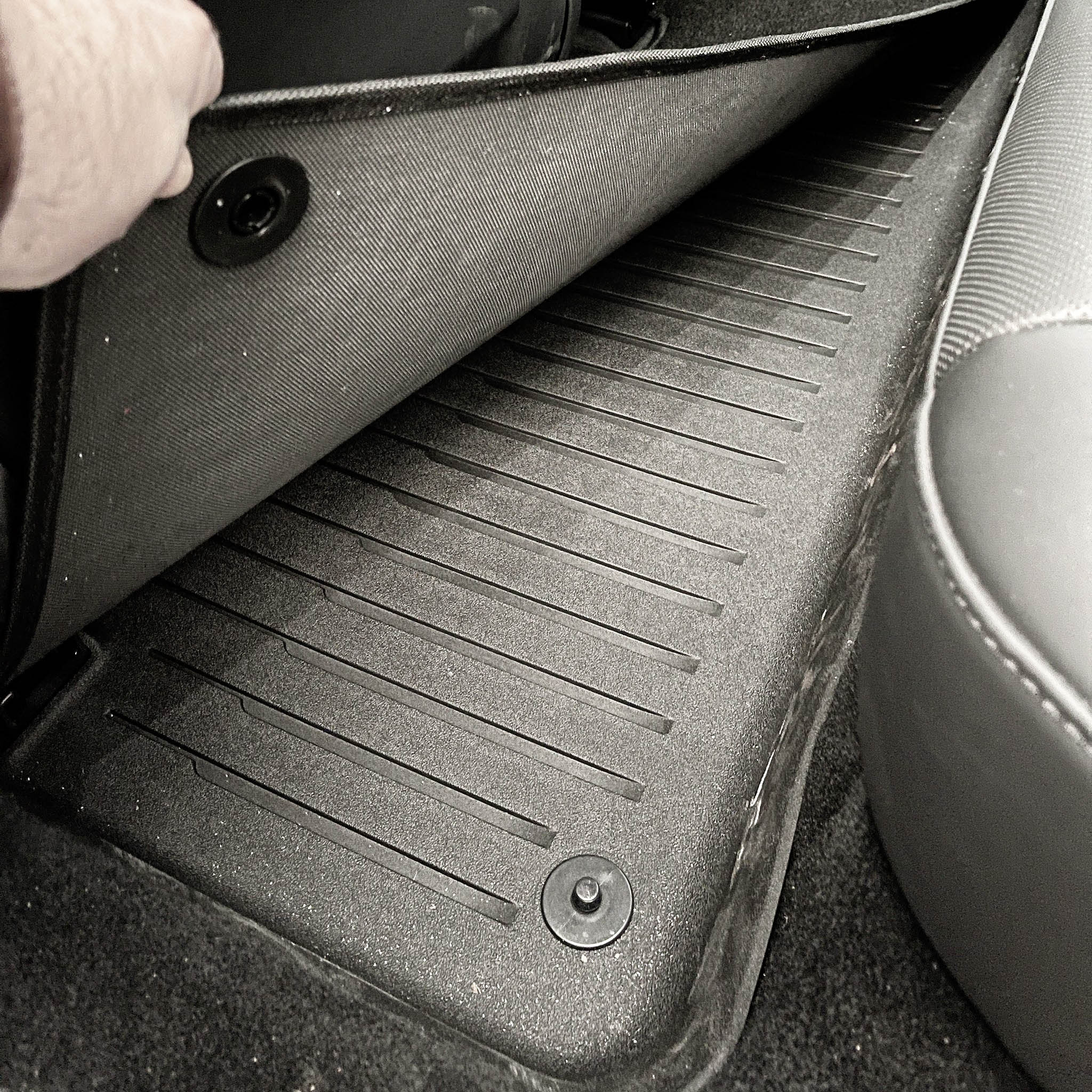 Premium All-Weather Floor Mats for Tesla Model Y - Eco-Friendly TPE, Spill-Proof Design & Luxury Protection
