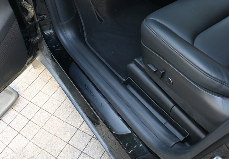 Tesla Model Y / Model 3 Front Door Sill Protector – Custom TPE Anti-Scratch Guard