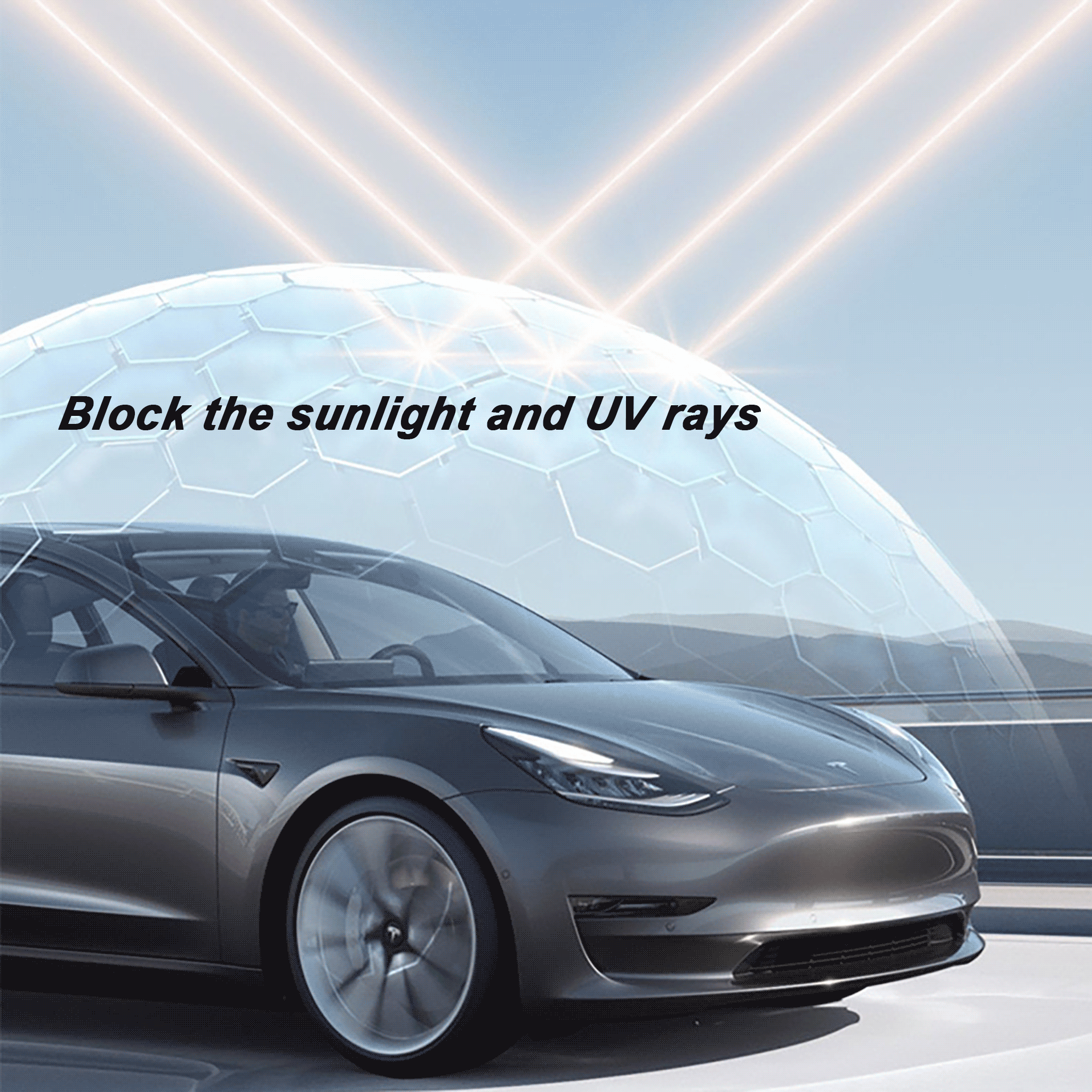 Retractable Sunshade | Tesla Model 3 & Y (All Years)