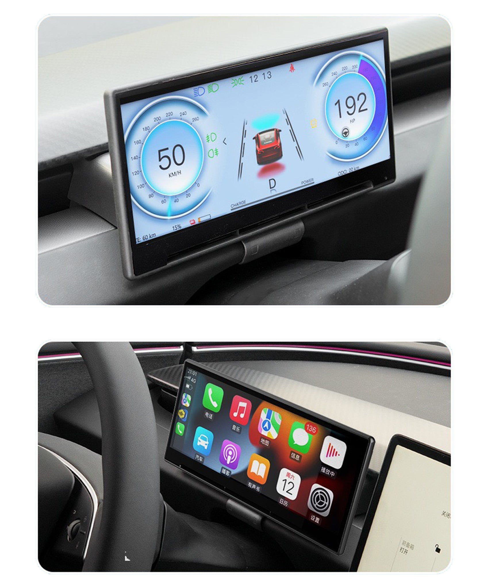 Tesla 8.9" Instrument Cluster for Model 3/Y (2024+ Model 3, 2025+ Model Y)