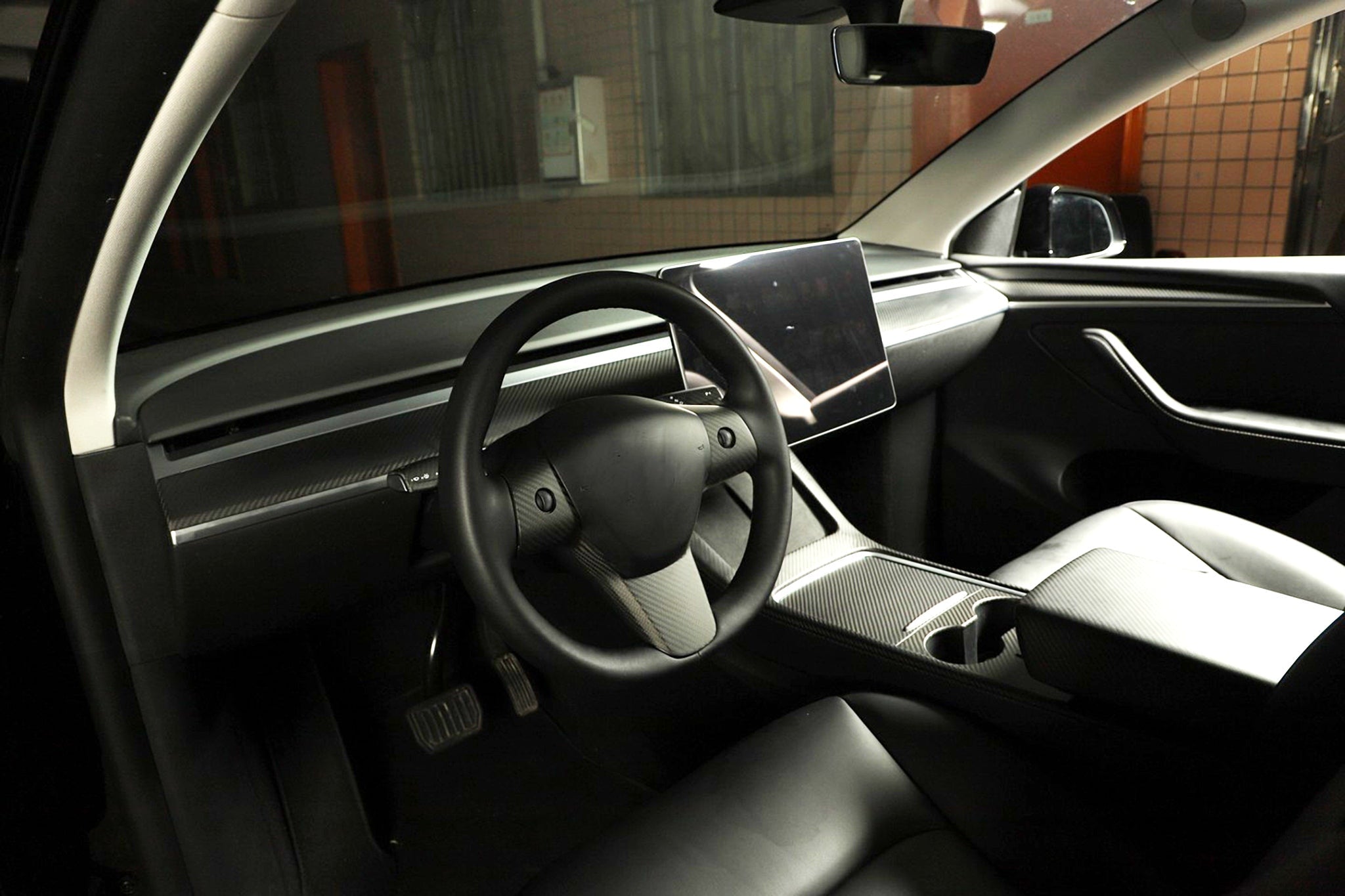 Tesla Model 3/Y Dry Carbon Fiber Dashboard Cover | OEM Fit, UV-Resistant