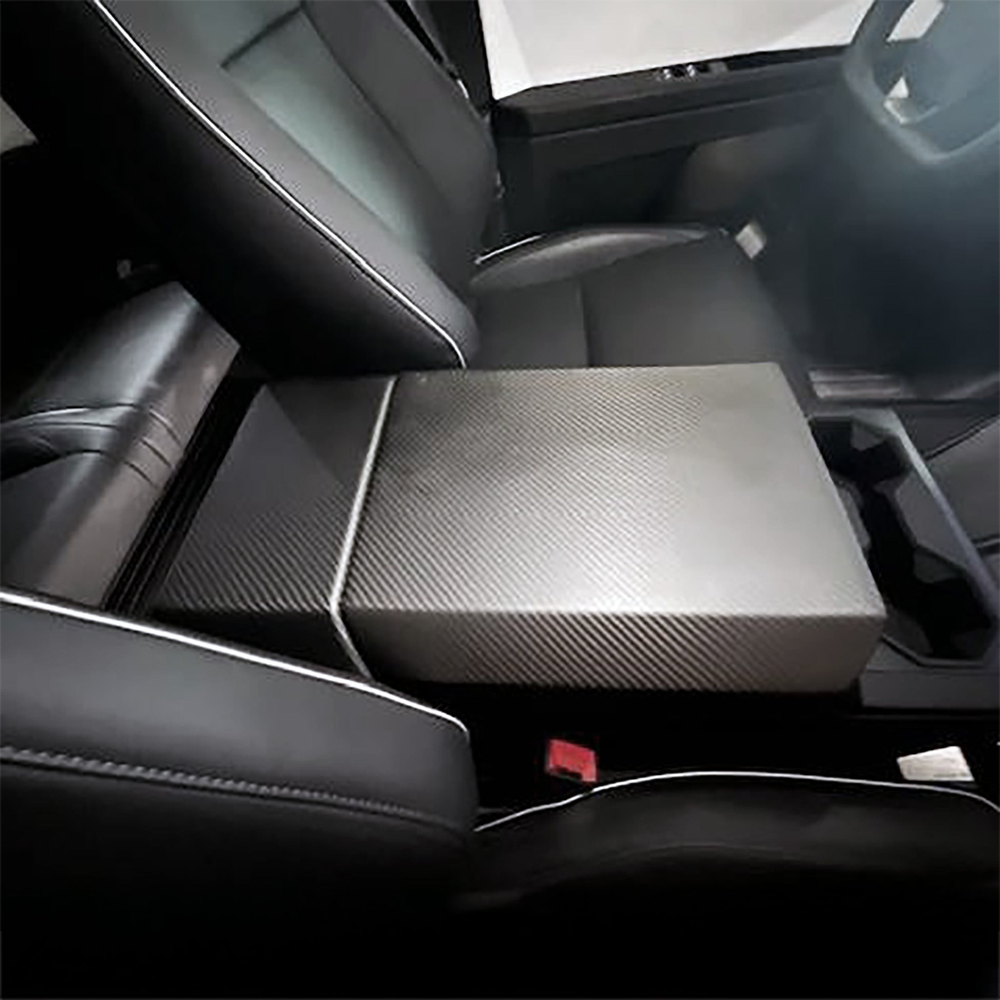 Real Carbon Fiber Armrest Cover & Rear Screen Frame Cover for Tesla Cybertruck (2 Pcs)