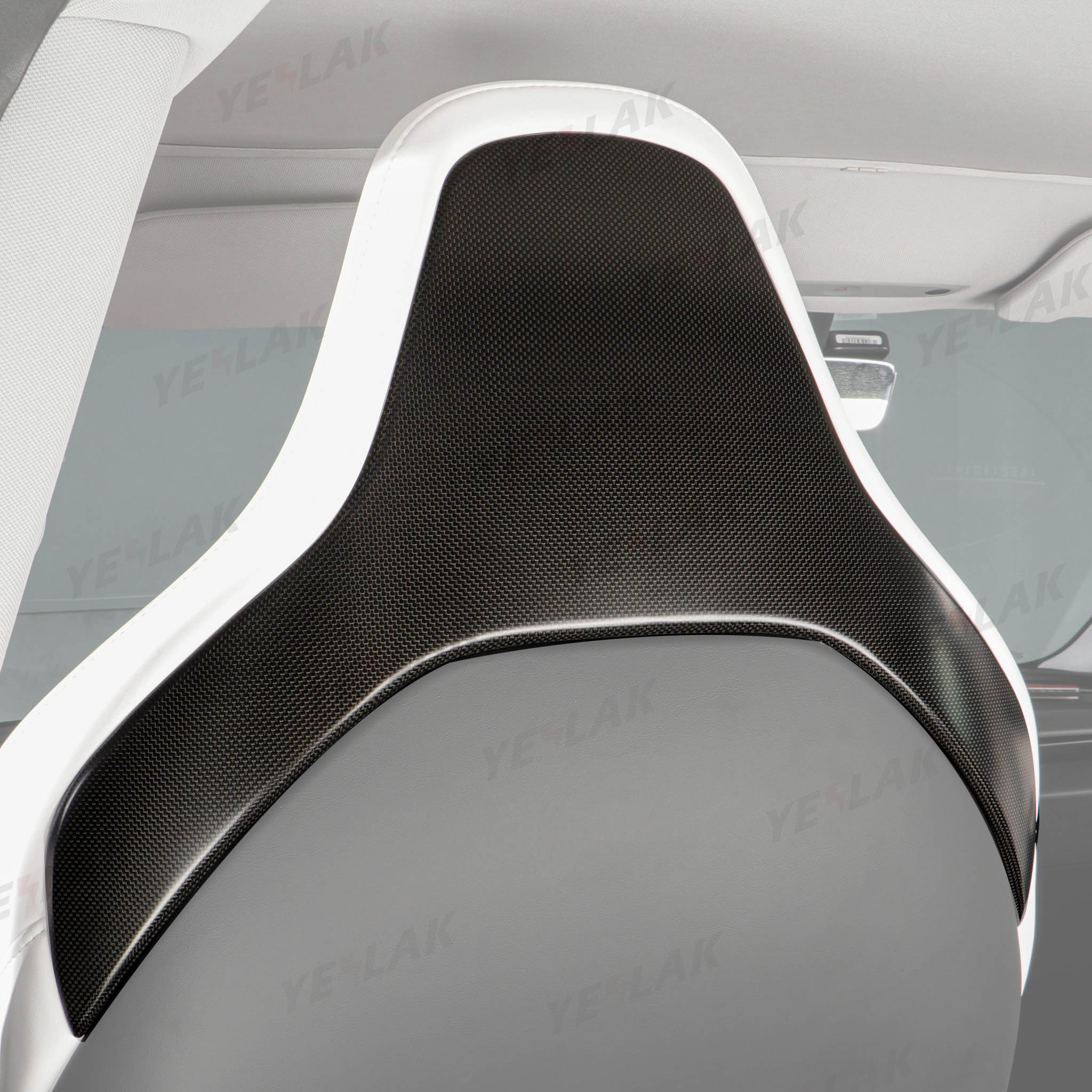 Real Carbon Fiber Seat Back Covers for 2024+ Tesla Model 3 Highland Performance – 1x1 Plain & 2x2 Twill Weave