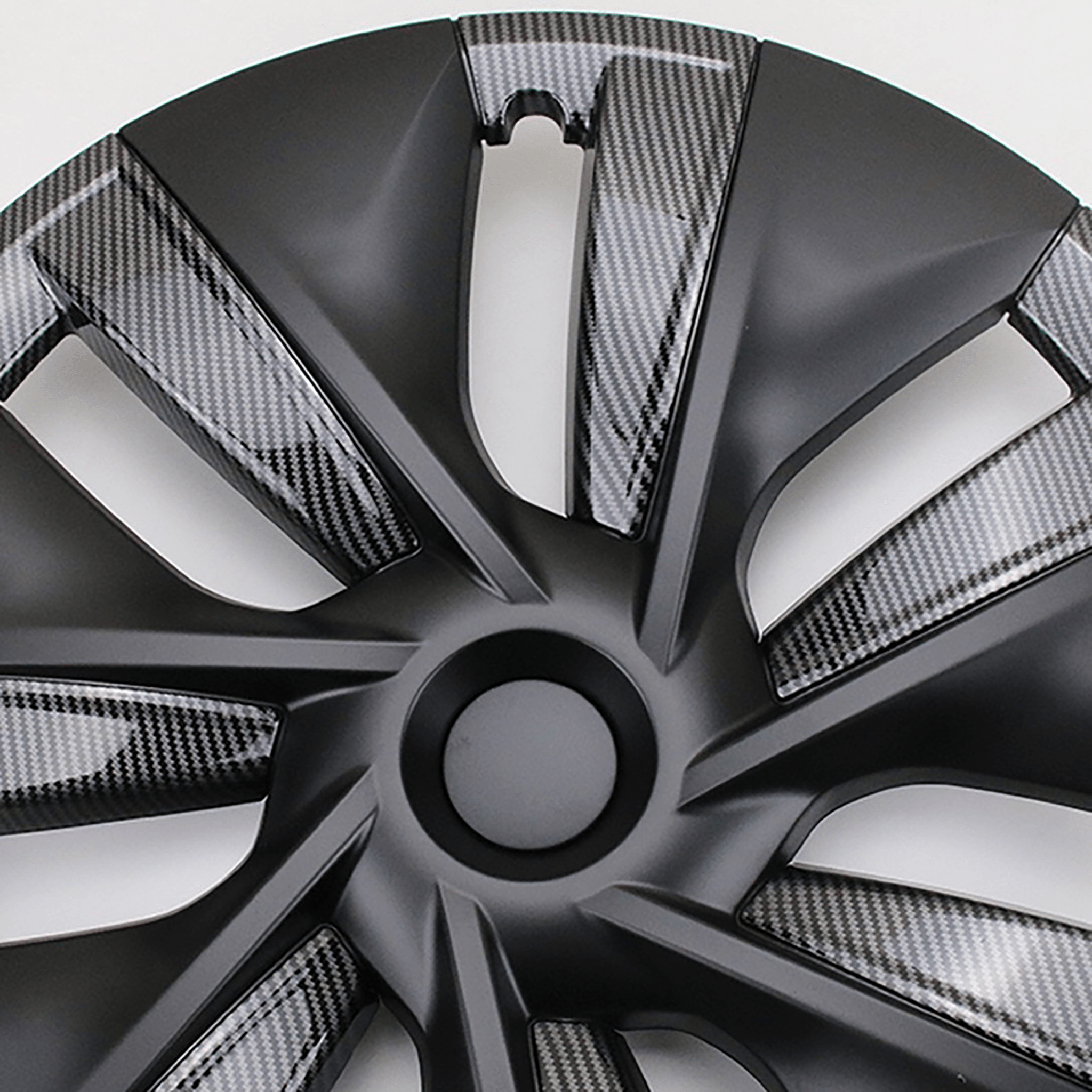 Tesla Model Y 19 Inch Gemini Wheel Cover Matte Black Hubcaps (4 Pcs Set) Curb Rash Protection