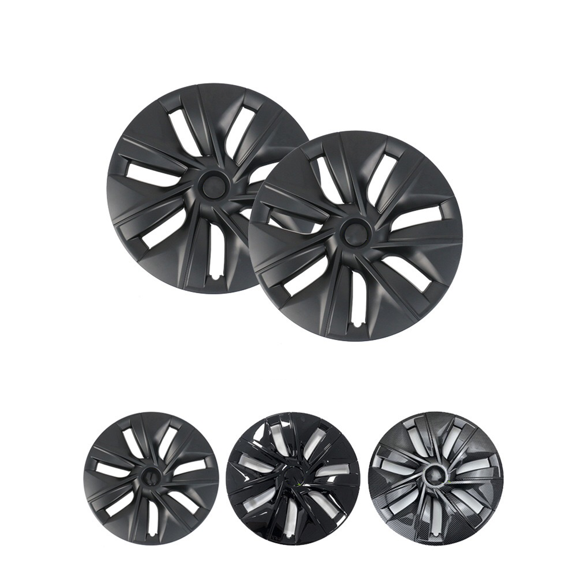1 Pcs Replacement Tesla Model Y 19 Inch Gemini Wheel Cover All Black