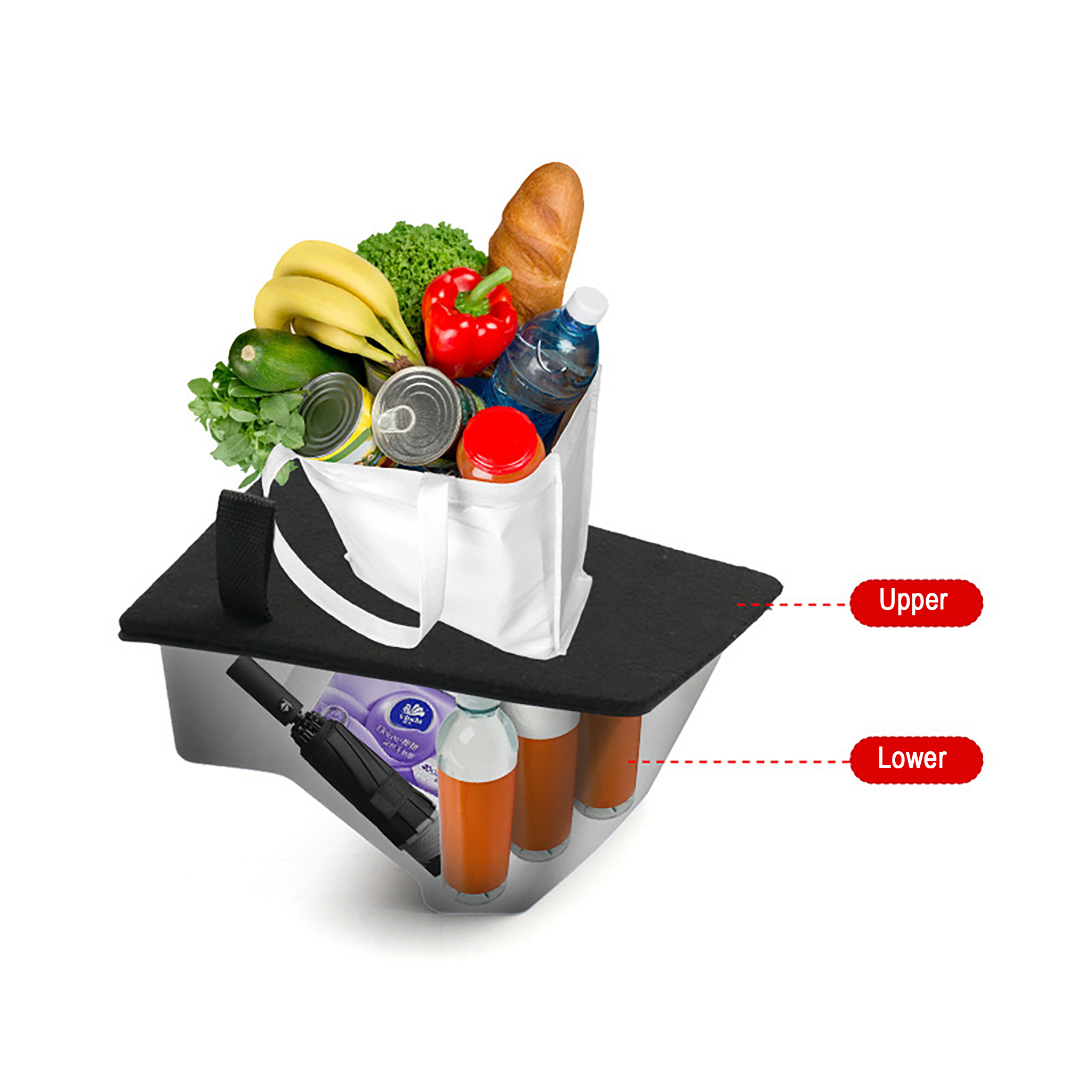 Rear Trunk Side Storage Bins for Tesla New Model 3 Highland 2024+