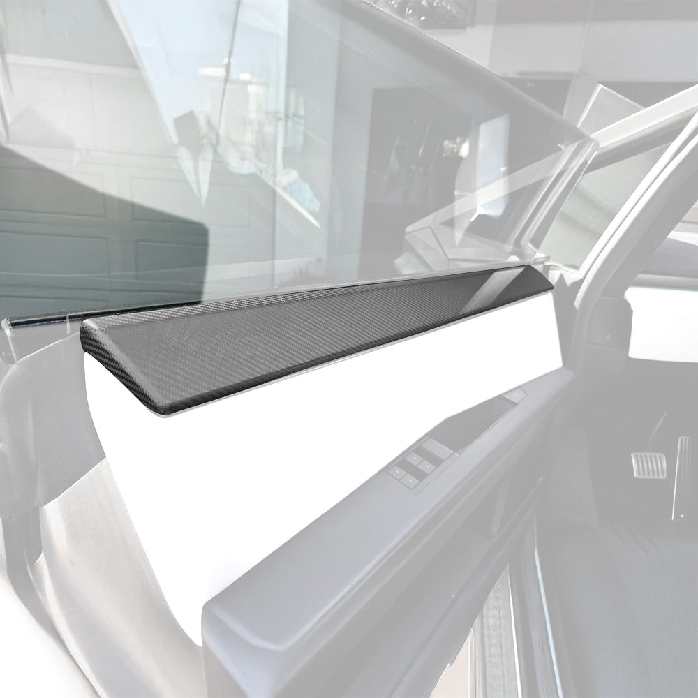 Tesla Cybertruck Carbon Fiber Door Panel Covers – Premium Front & Rear Upper Overlays for a Sleek, Luxurious Interior Upgrade