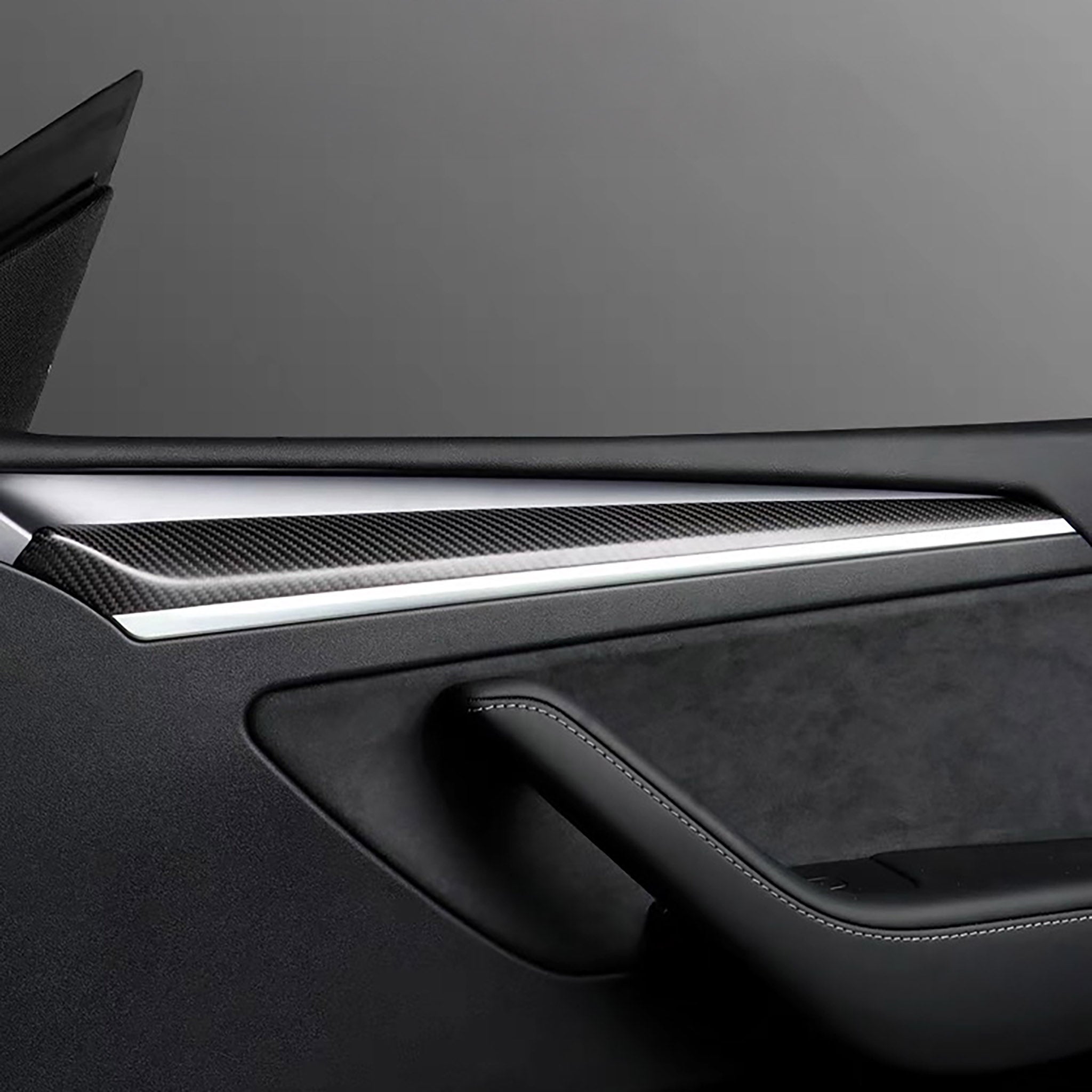 Bundle: Tesla Model 3/Y Carbon Fiber Dashboard & Door Trim Covers Set 2021-2024