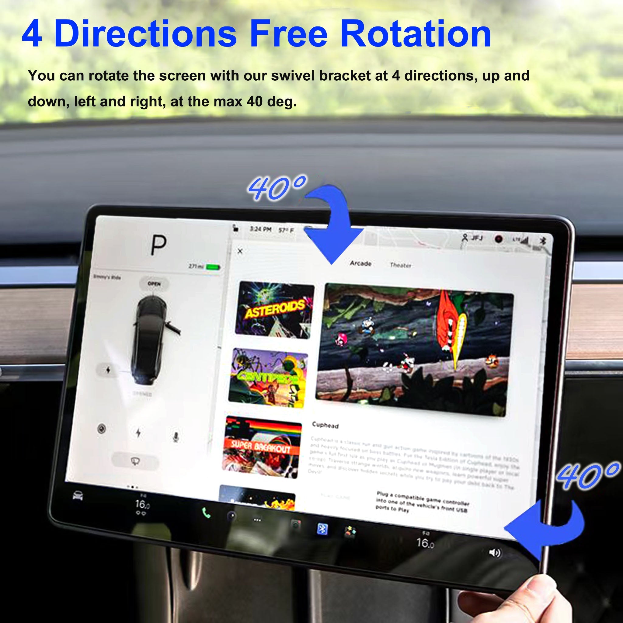 Screen Swivel Bracket for Tesla Model 3 & Y (2017-2025+)